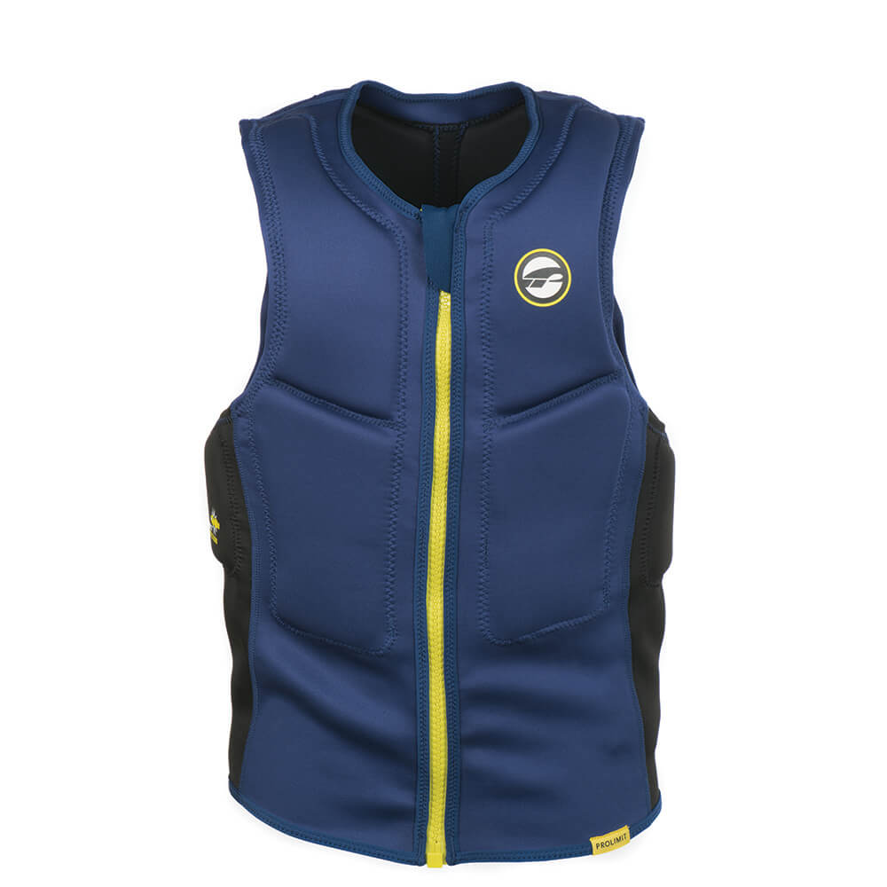 PL Impact vest halfpadded, front Zip Blå/Gul image 0
