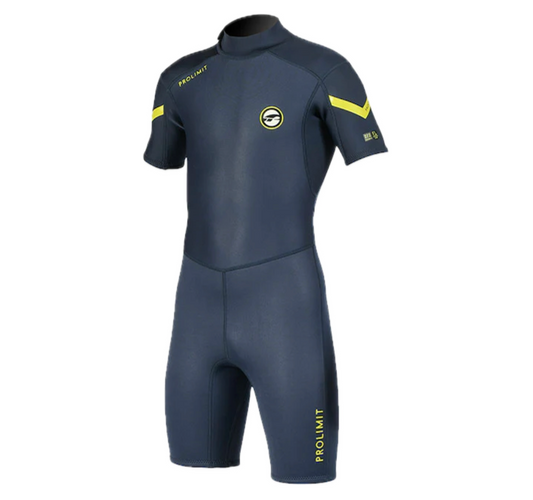 PL Grommet Shorty 2/2 barnvåtdräkt blå/gul